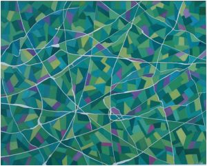 kompozicija u zelenom no13., 2015., ulje na platnu, 80x100 cm